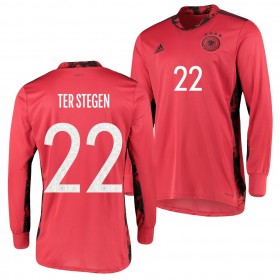 Tenue Allemagne TER Stegen 22 Gardien Domicile UEFA Euro 2020 Maillot de Foot ML